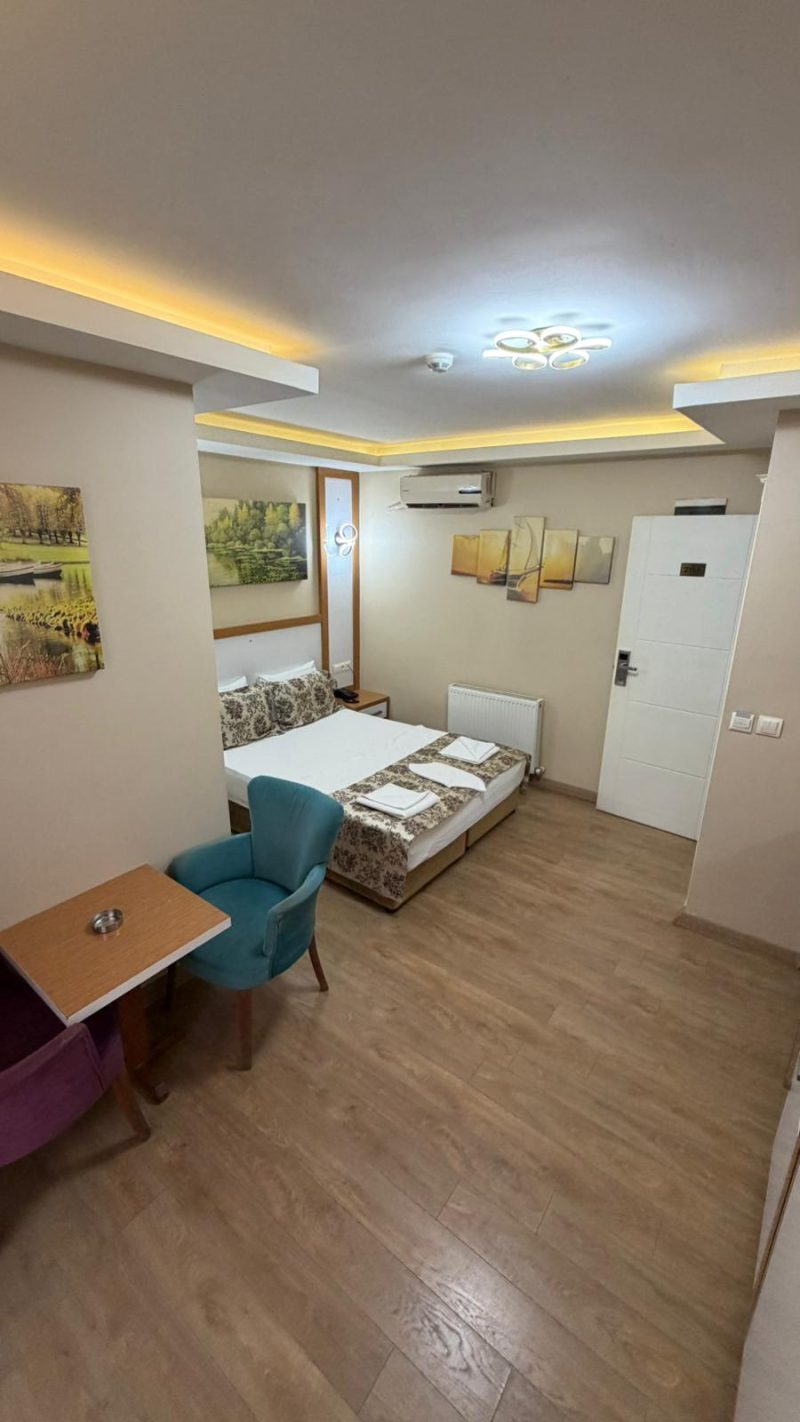 Bed and entrance side